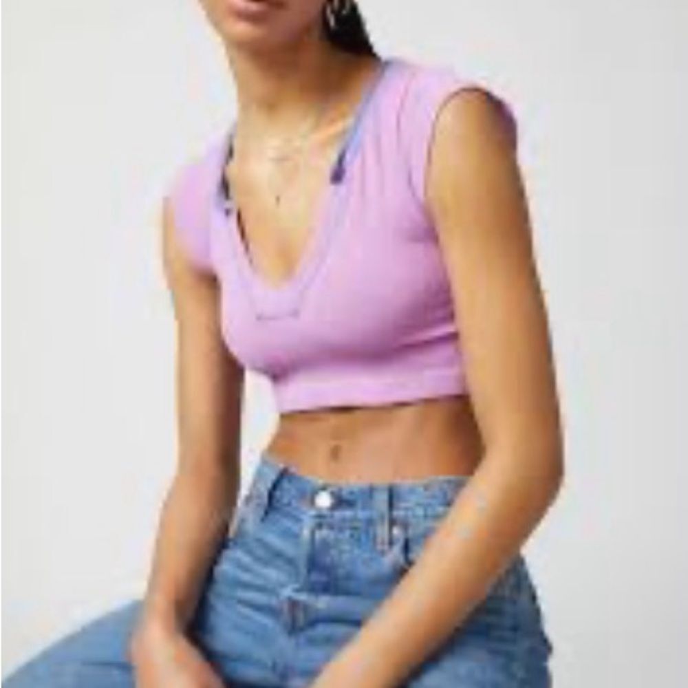 Urban Outfitters Lavender Ribbed Crop Top M/L